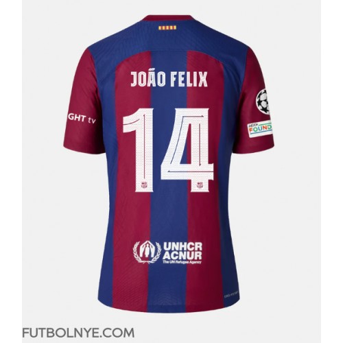Camiseta Barcelona Joao Felix #14 Primera Equipación 2023-24 manga corta